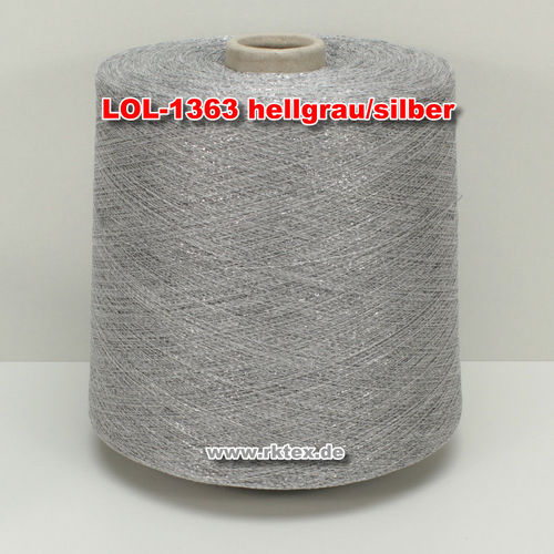 Lunar Glitzergarn Farbe 1363 hellgrau/silber 1,1kg