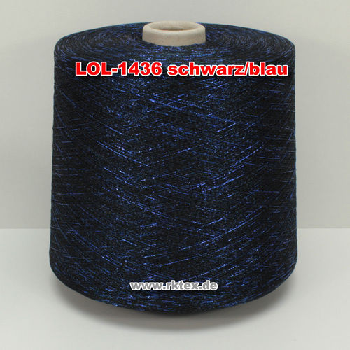 Lunar Glitzergarn Farbe 1436 schwarz/blau 1,1kg